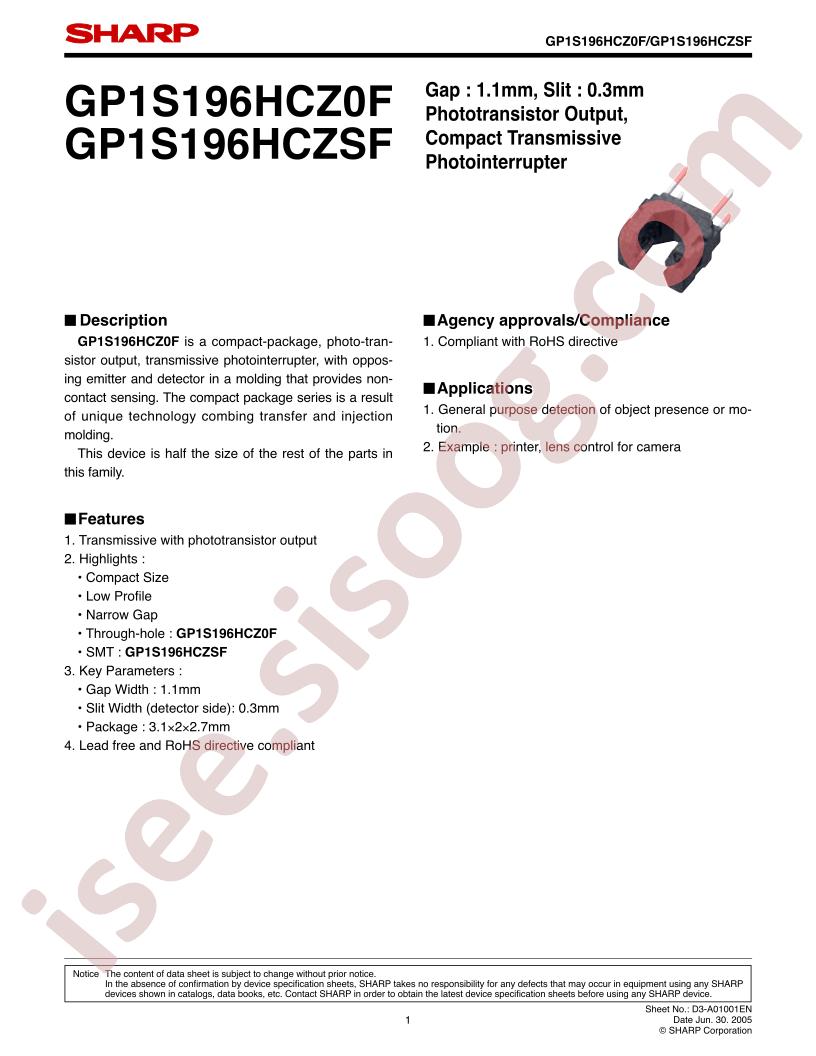 GP1S196HCZSF
