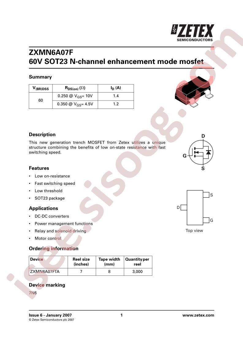 ZXMN6A07FTA