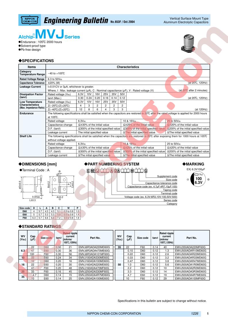 EMVJ100ADA330ME60G