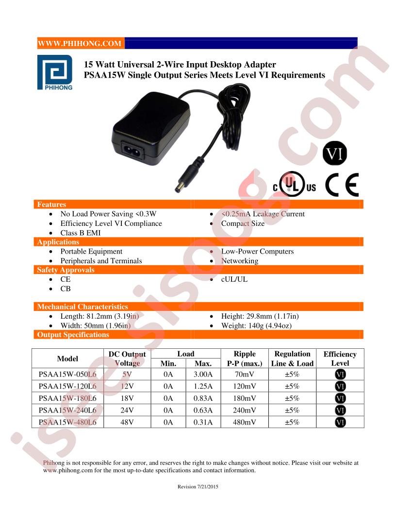 PSAA15W-050L6