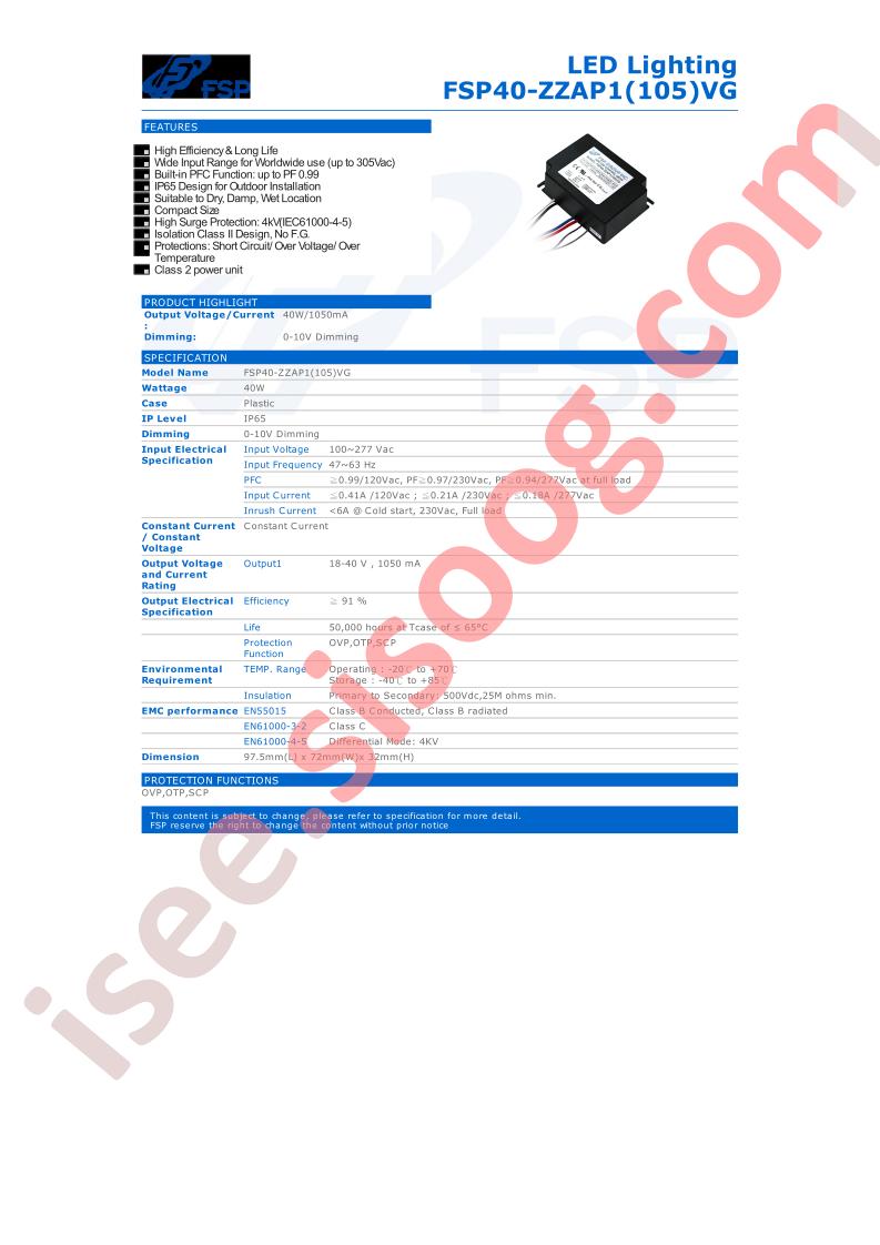 FSP40-ZZAP1105VG