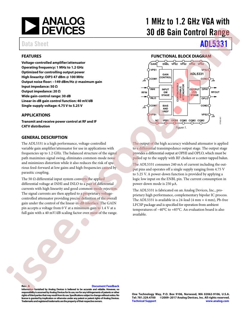 ADL5331ACPZ-R7