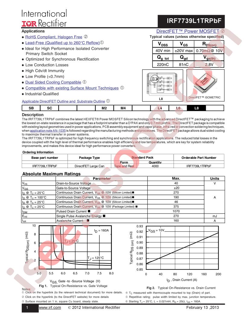 IRF7739L1PBF