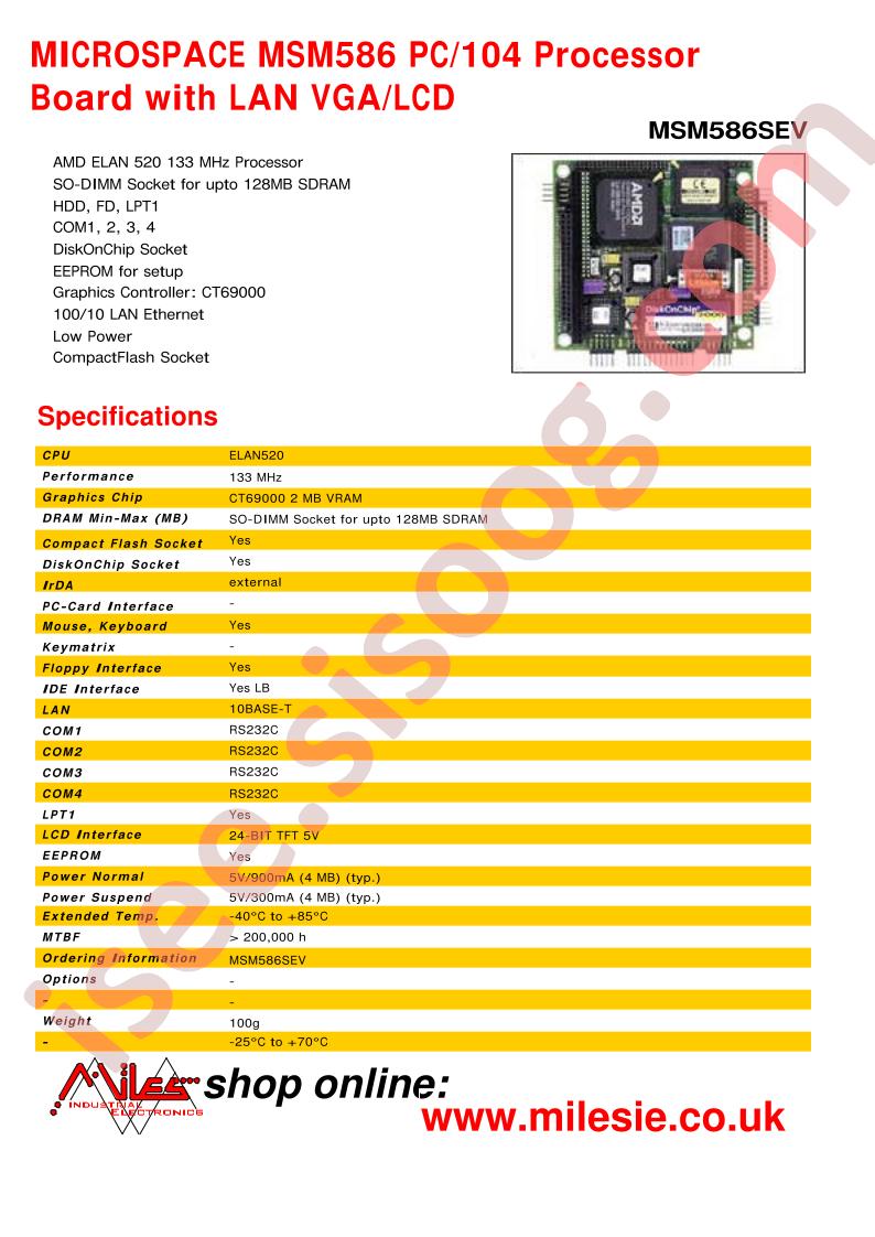 MSM5865SEV
