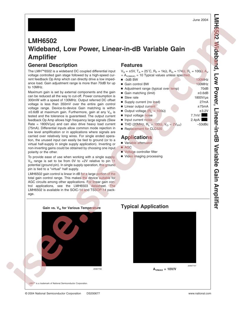 LMH6502MA