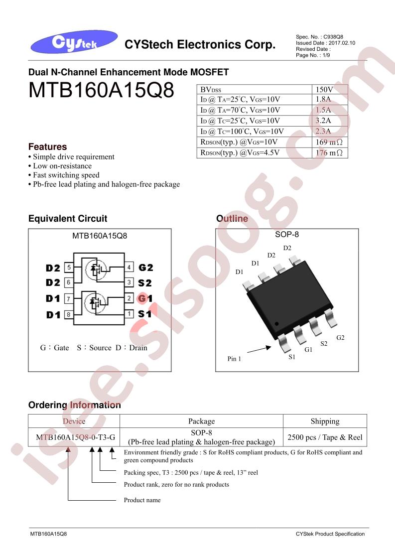 MTB160A15Q8-0-T3-G