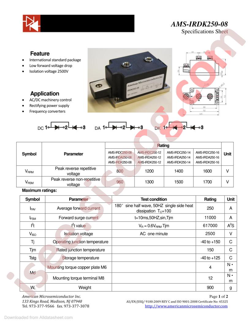 AMS-IRDK250-08