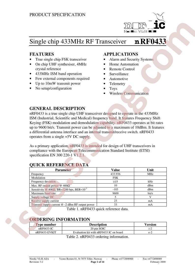 NRF0433-IC