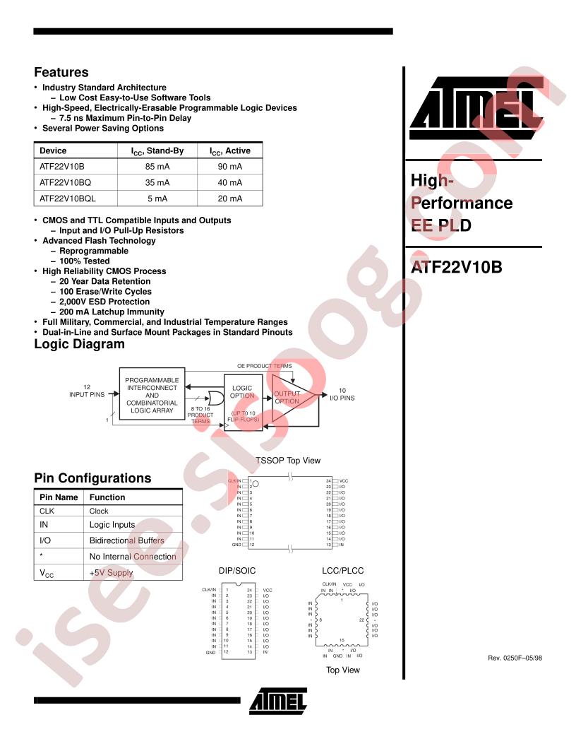 ATF22V10B-10JC