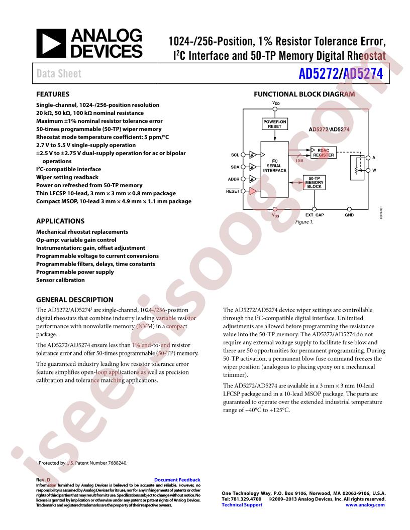 AD5274BRMZ-20