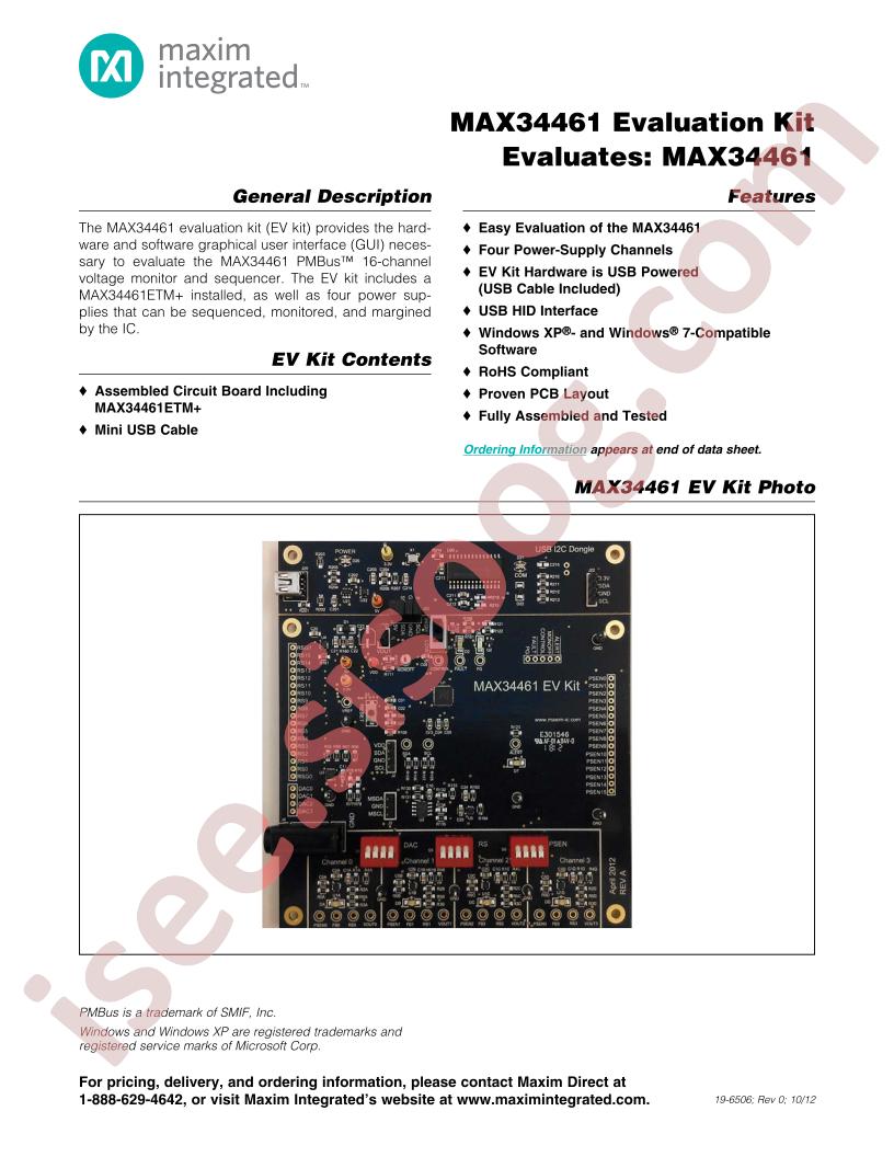 MAX34461EVKIT