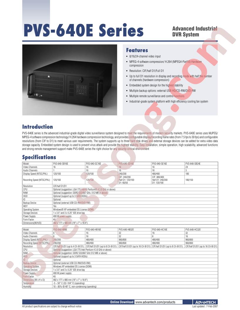 PVS-640-SD16-A1E