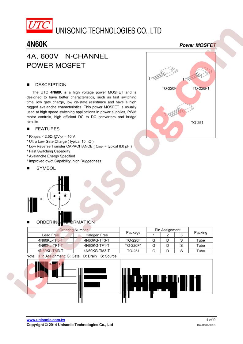 4N60KG-TF1-T