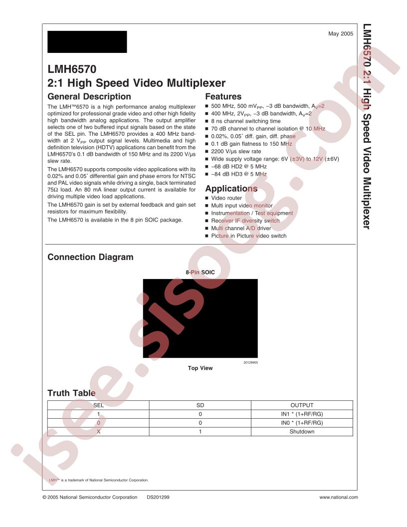 LMH6570MAX