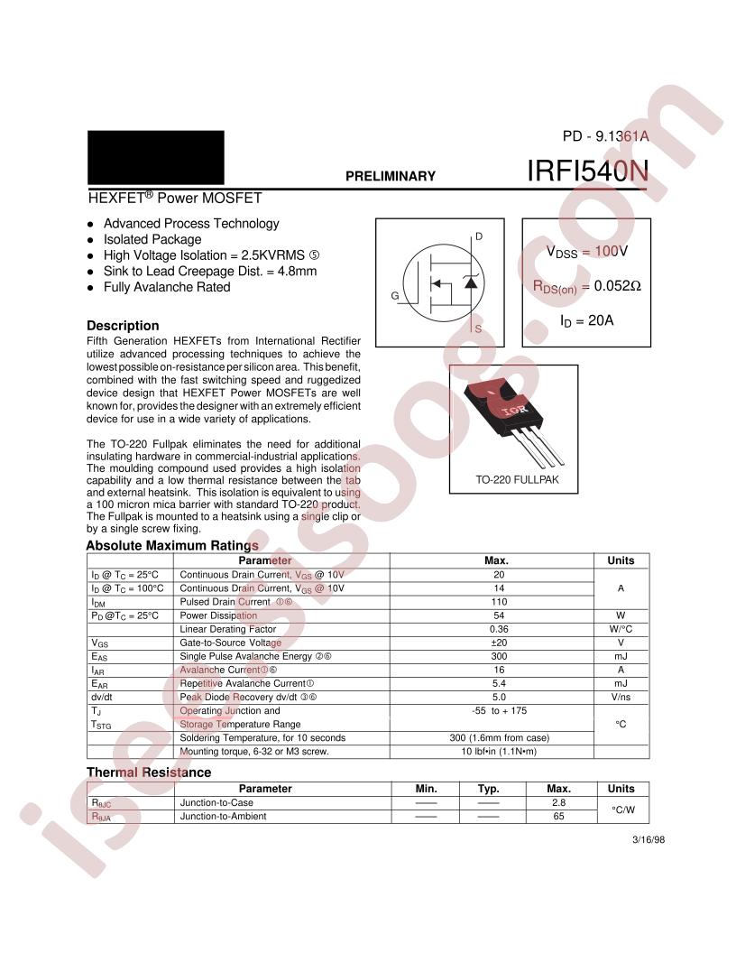 IRFI540N