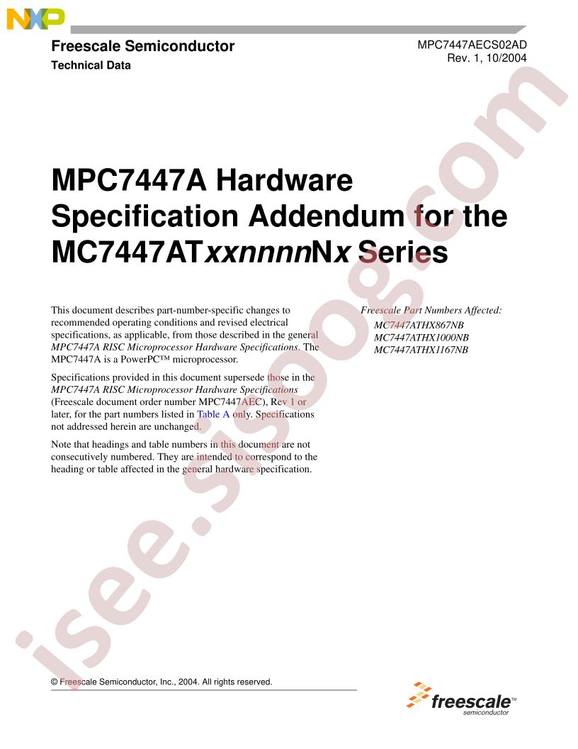 MPC7447AECS02AD
