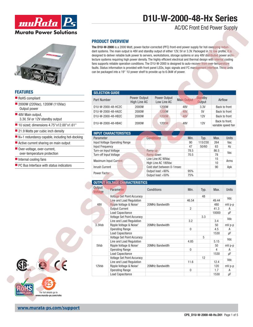 CPS_D1U-2000-48-HX