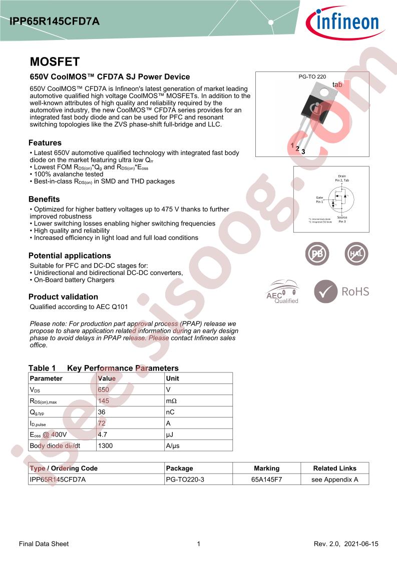 IPP65R145CFD7A