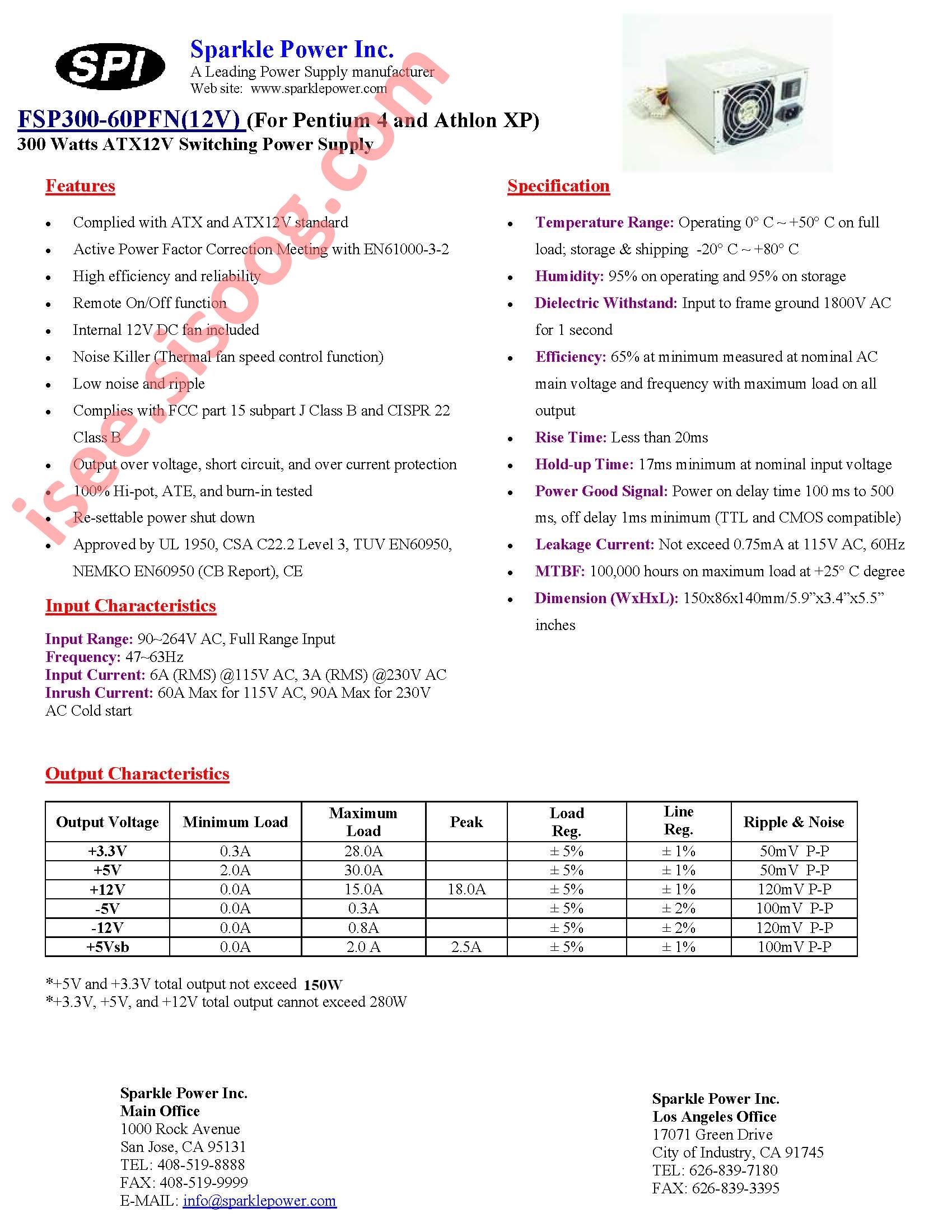 FSP300-60PFN12V