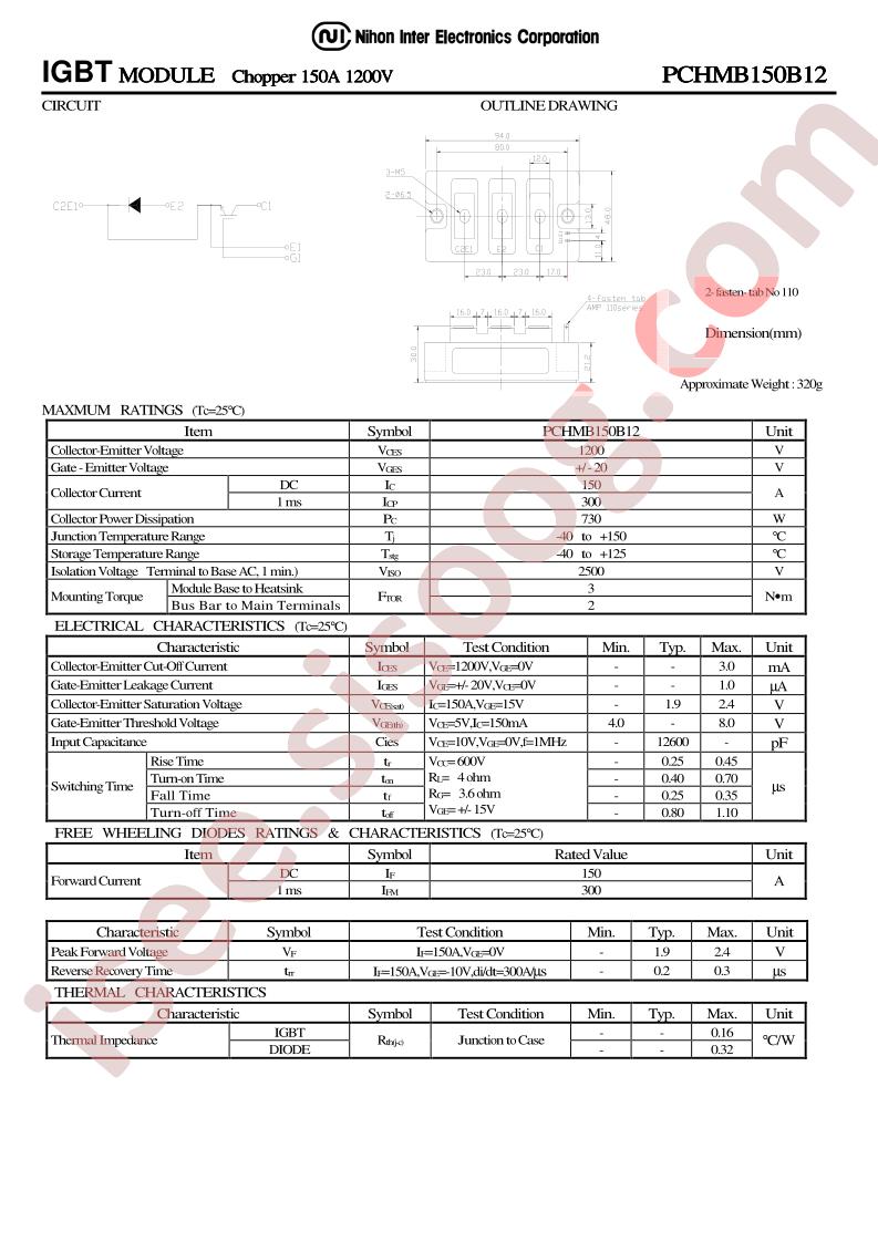 PCHMB150B12
