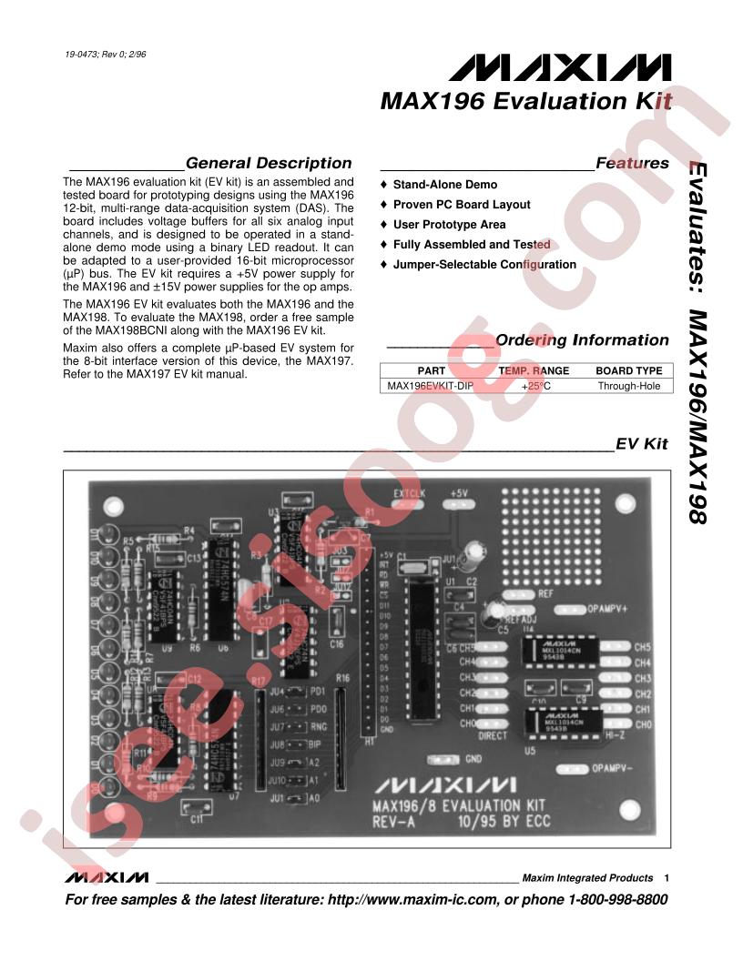 MAX196EVKIT