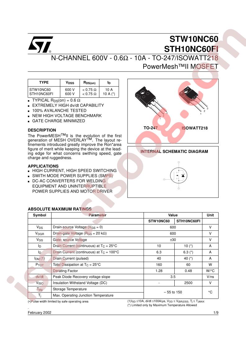 STW10NC60