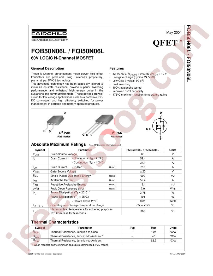 FQI50N06