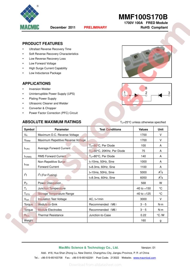 MMF100S170B