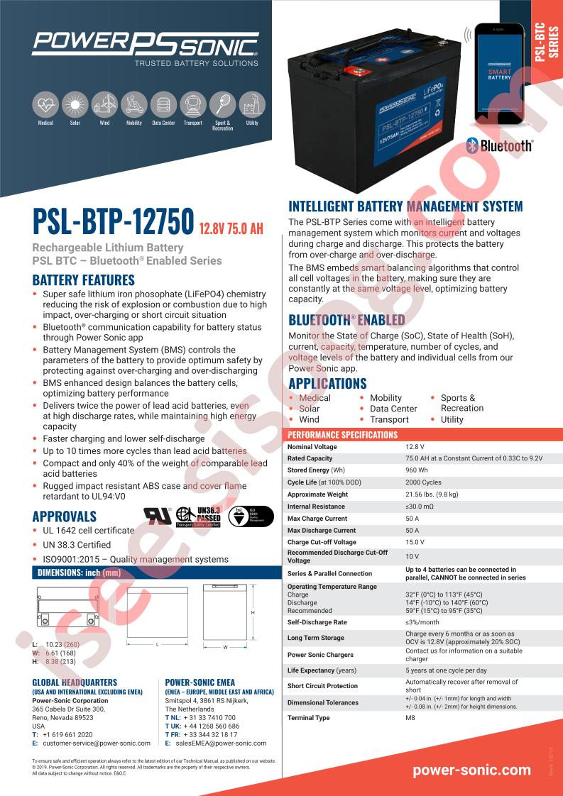 PSL-BTP-12750