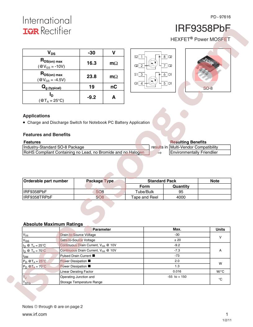 IRF9358PBF