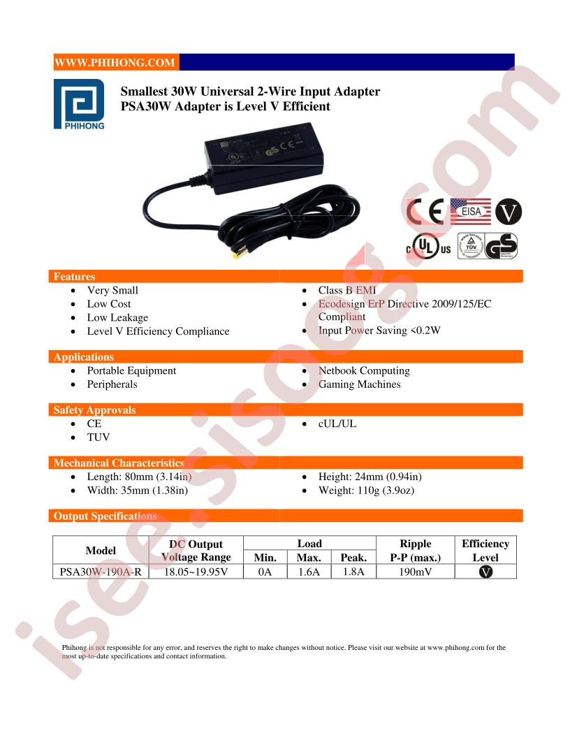 PSA30W-190A-R