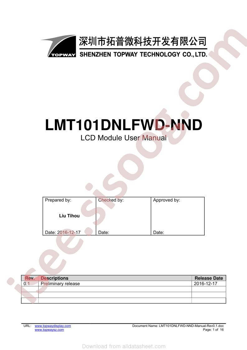 LMT101DNLFWD-NND