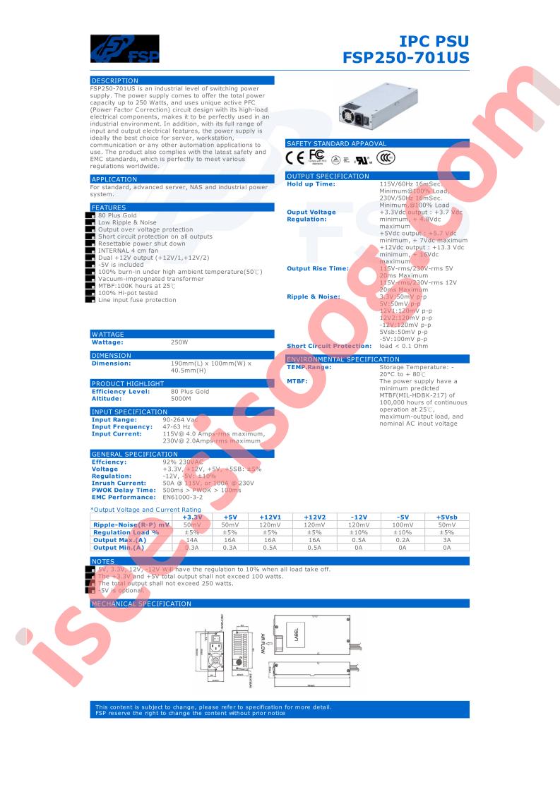 FSP250-701US