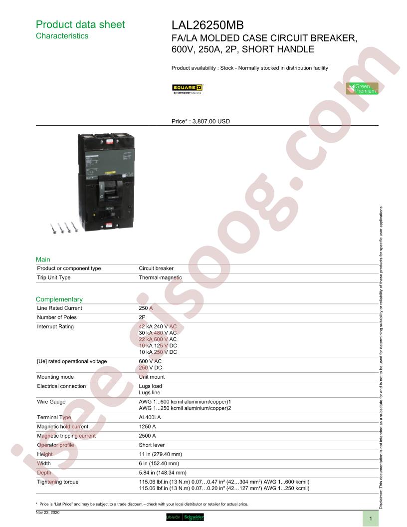 LAL26250MB