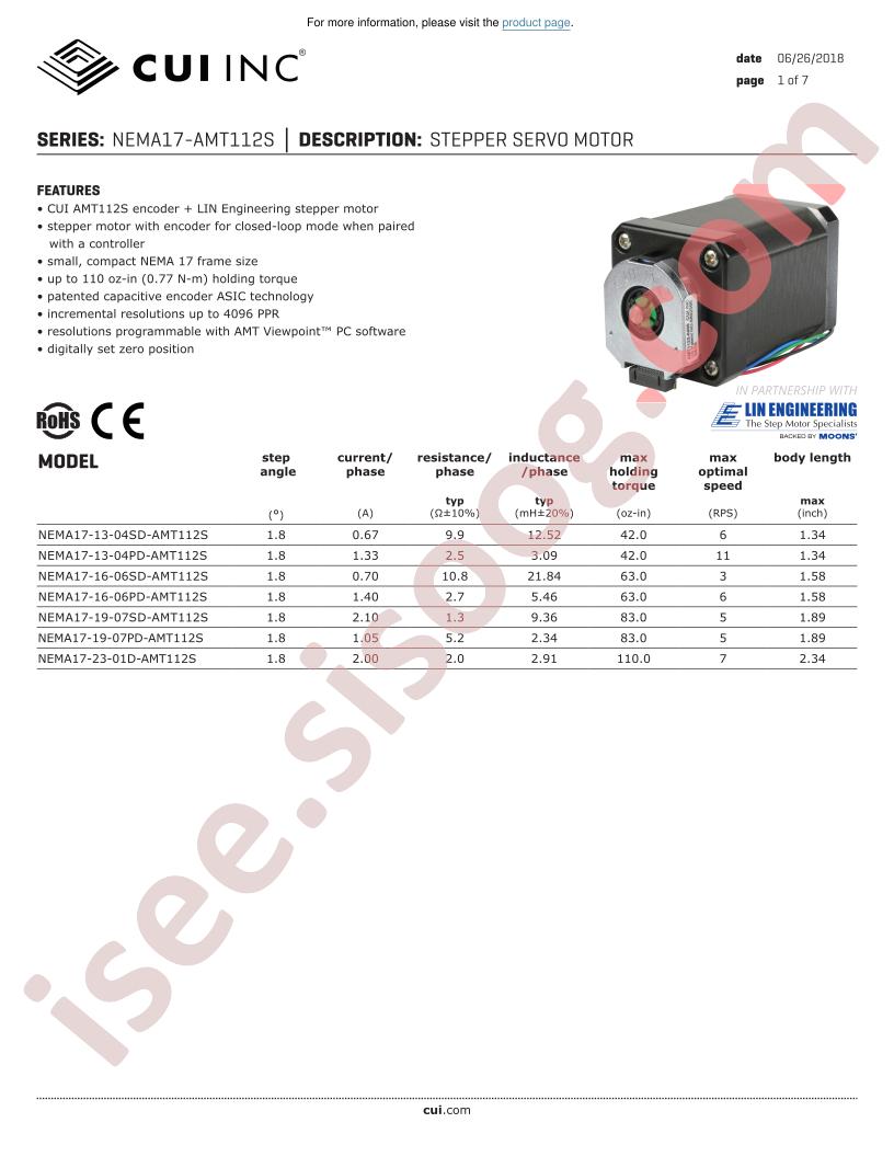 NEMA17-13-04PD-AMT112S