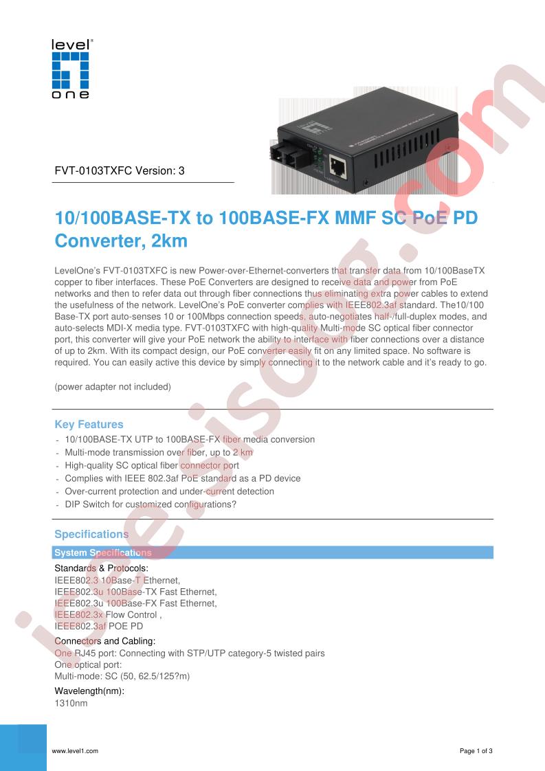 FVT-0103TXFC