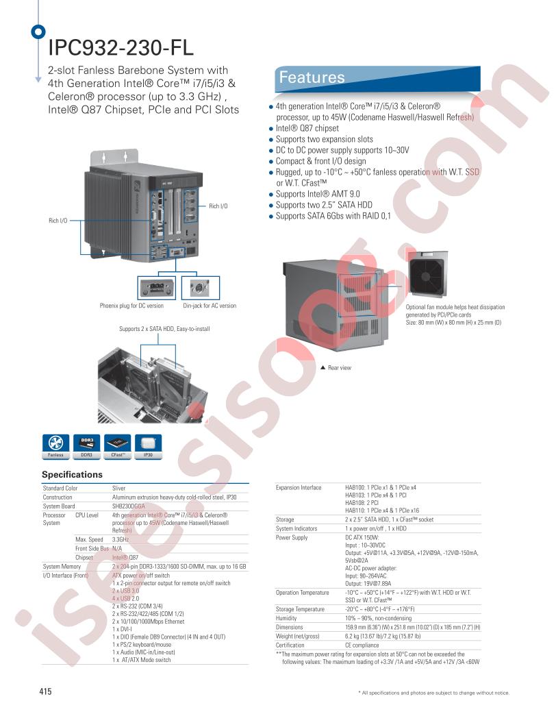 IPC932-230-FL-HAB100-AC