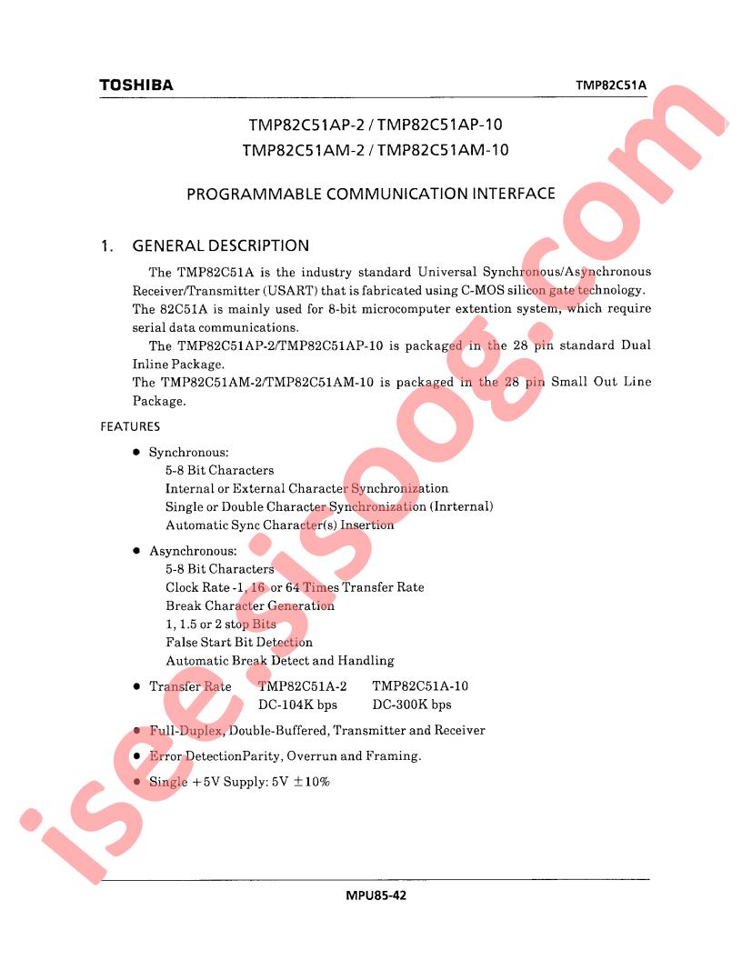 TMP82C51A