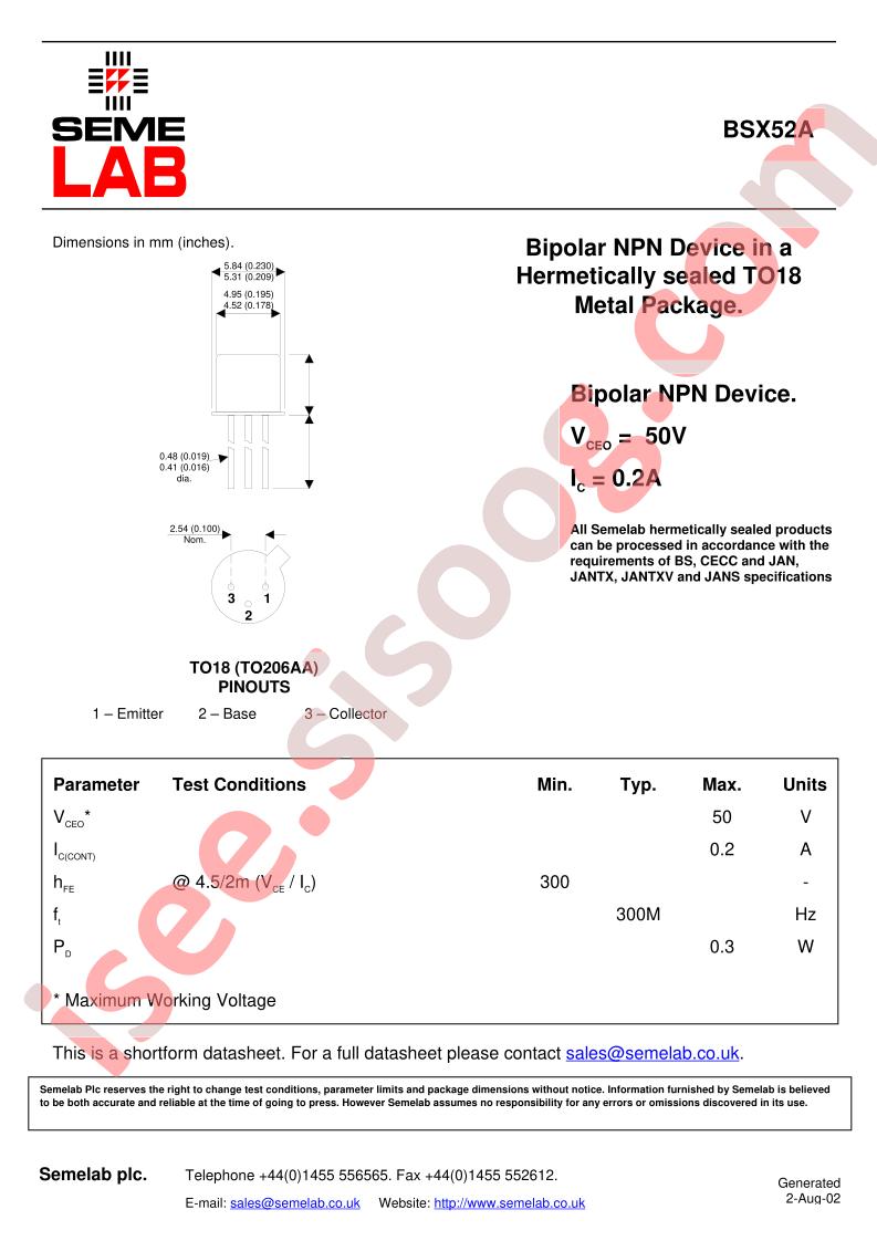 BSX52A