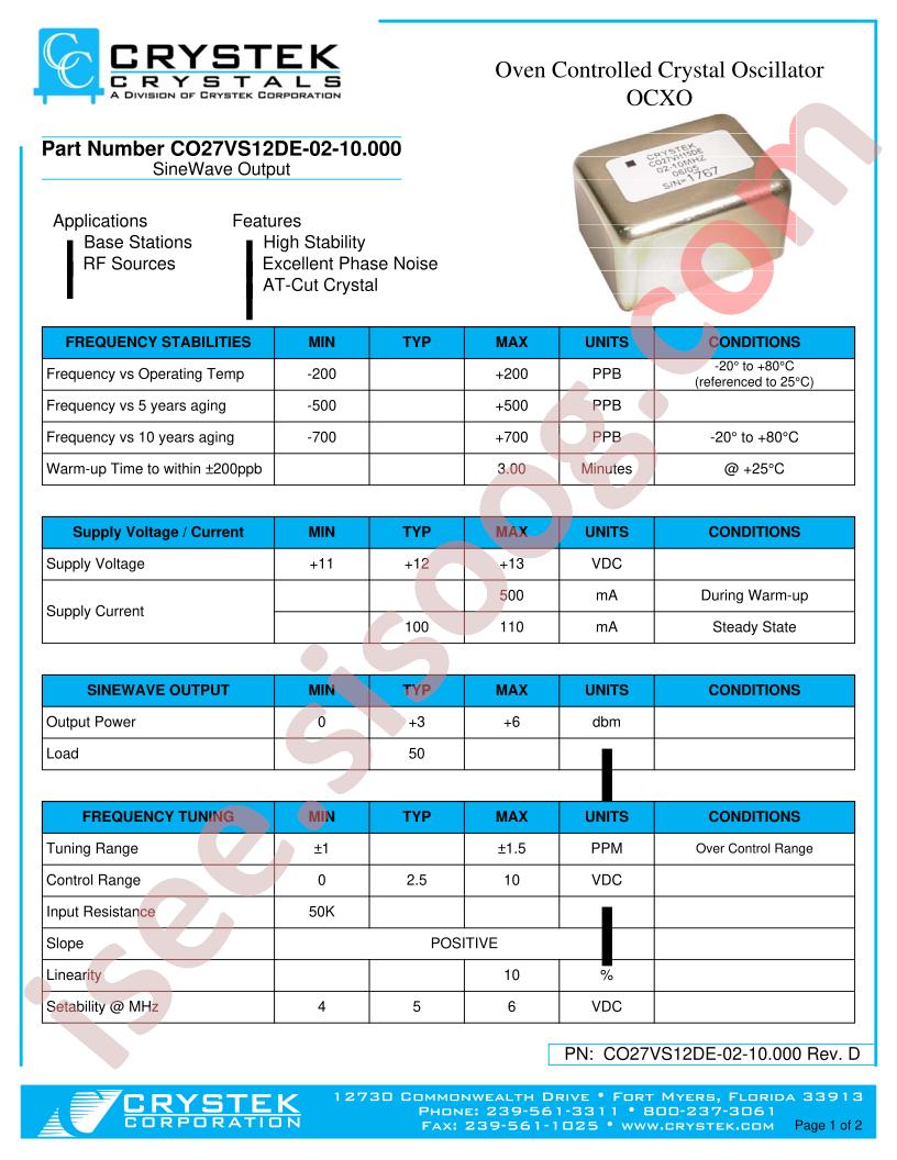 CO27VS12DE-02-10-000