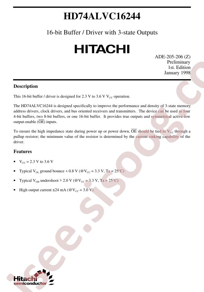 HD74ALVC16244