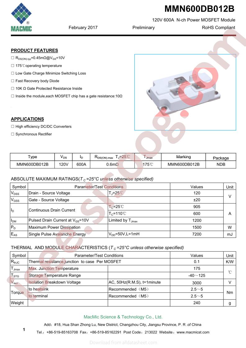 MMN600DB012B