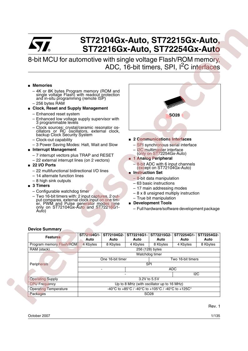 ST72104GX-AUTO