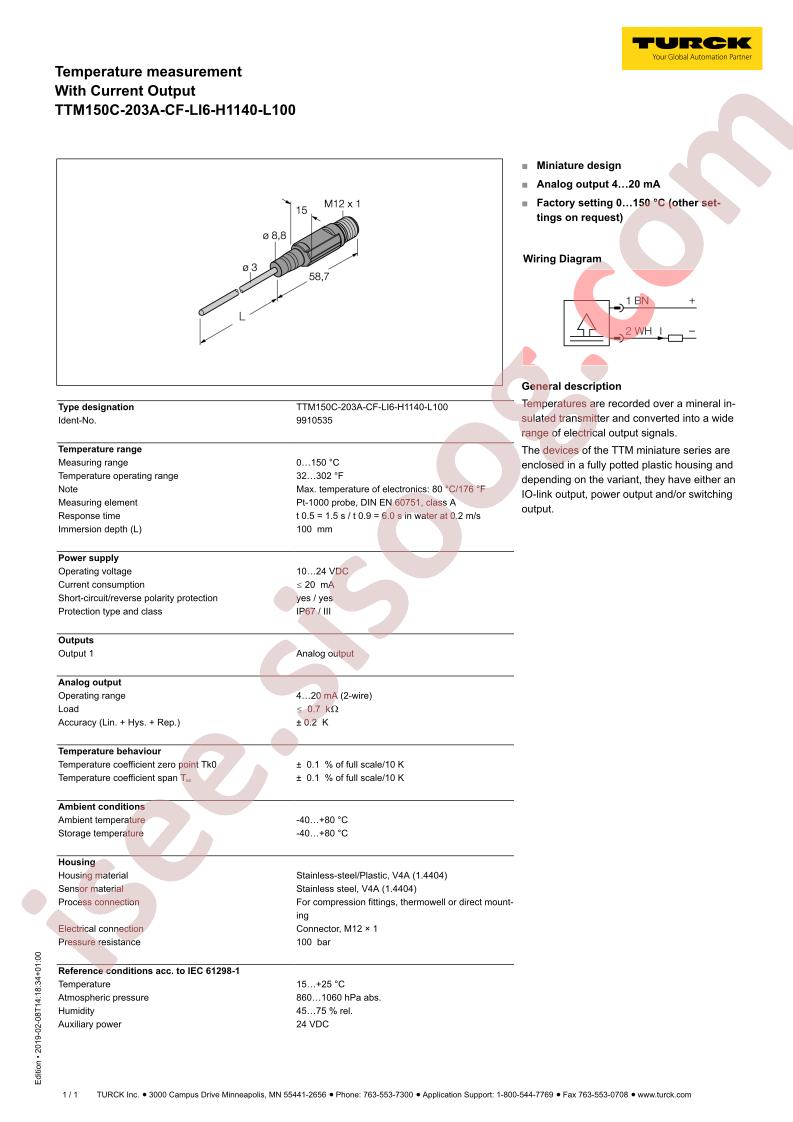 TTM150C-203A-CF-LI6-H1140