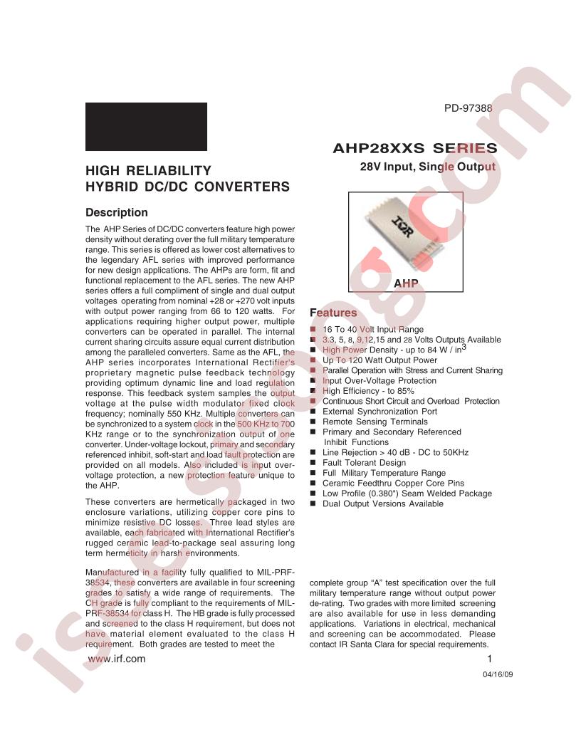 AHP27005DWES