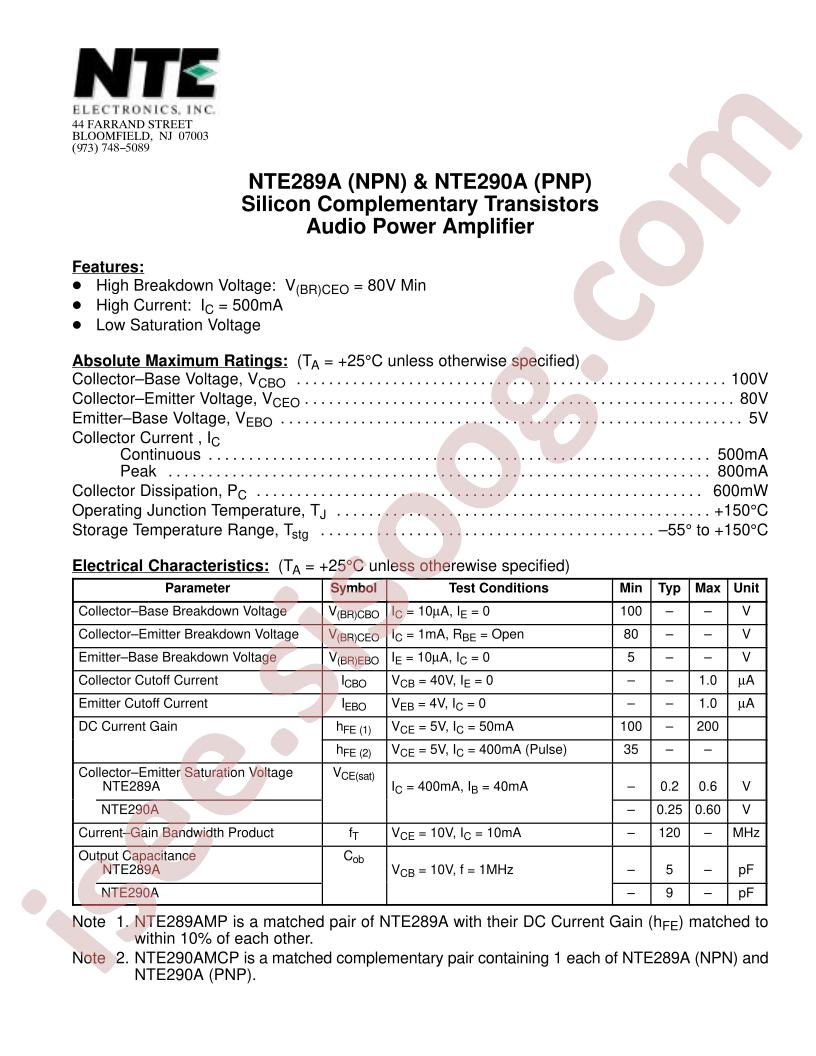 NTE289A