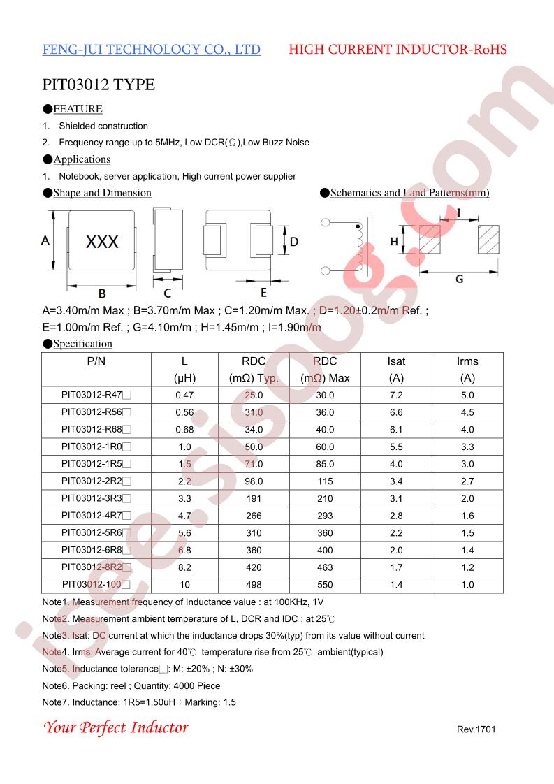 PIT03012-4R7