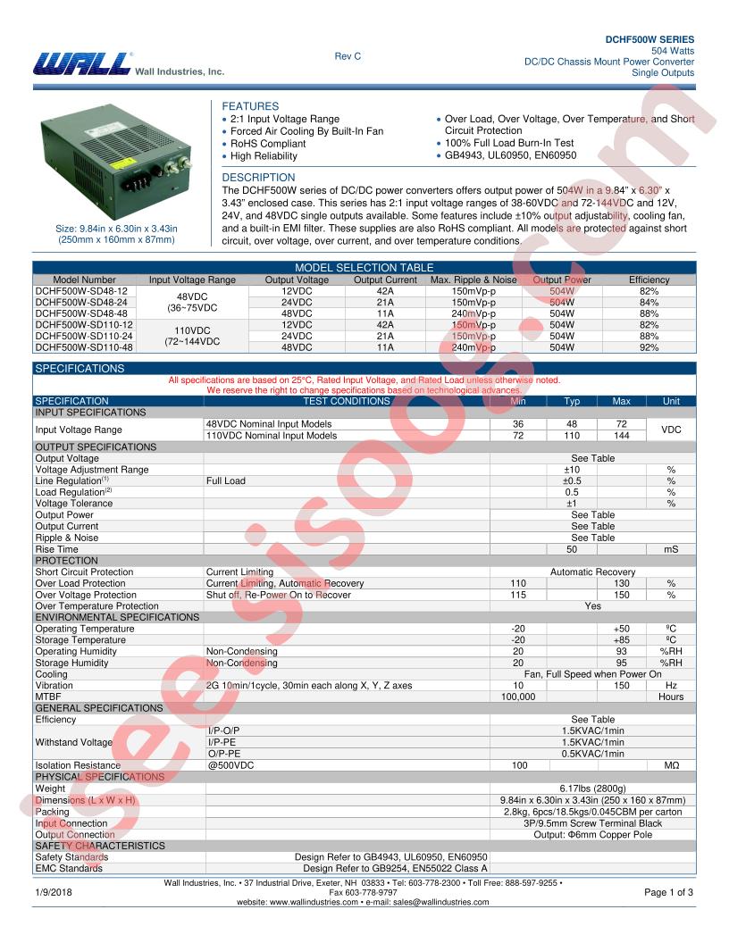 DCHF500W-SD110-24