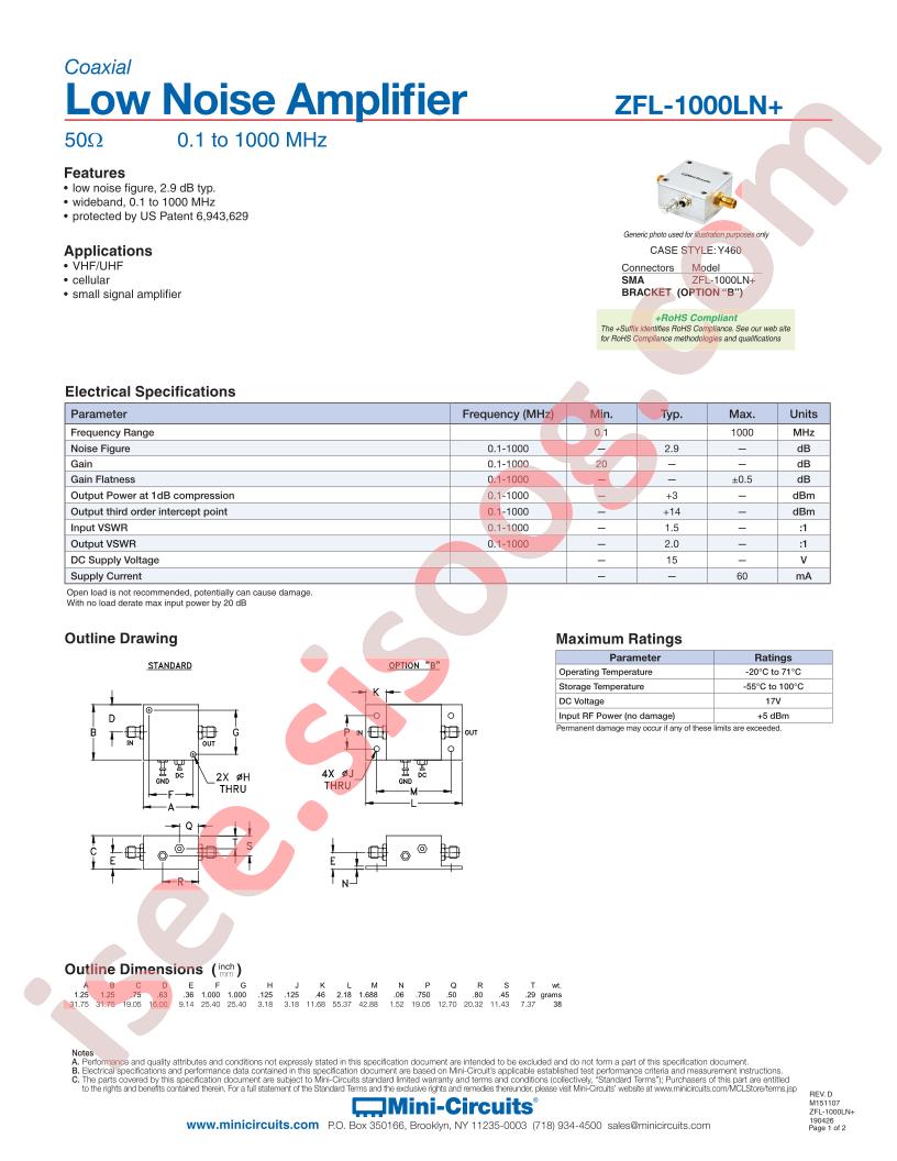 ZFL-1000LNB