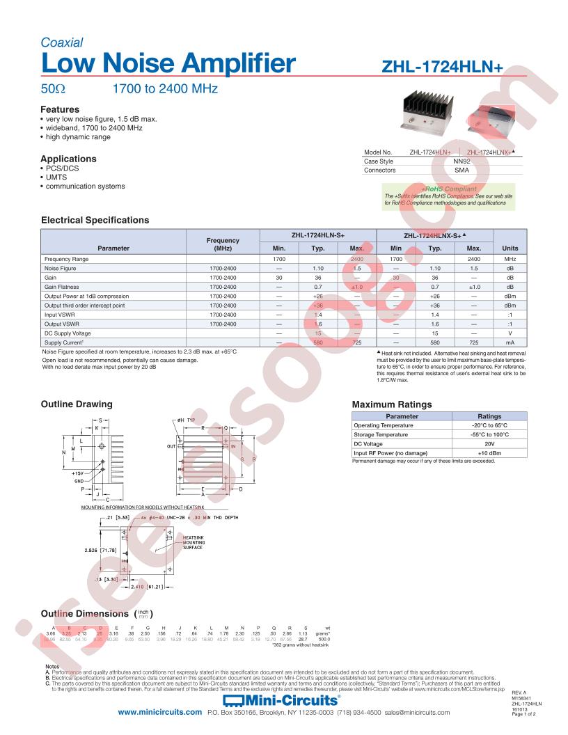 ZHL-1724HLN+